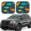 thumbnail image 1 of Daiia Hand Drawn Seamless 2PCS Car Windshield Sun Shade, Foldable Sun Shield for Car Front Window, Auto Sun Blocker Visor Protector Universal for Truck SUV Pickup-Small, 1 of 7