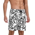 thumbnail image 1 of Daiia Hand Drawn Snake Mens Woven Stretch Pajama Short,Short Pajama Pants-XX-Large, 1 of 7