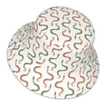 thumbnail image 1 of Daiia Hand Drawn Snake Pattern Bucket Hat - Trendy Cotton Sun Hat for Beach, Golf, Fishing - Fun Outdoor Vacation Boonie for Men and Women, 1 of 9