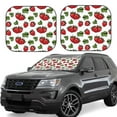 thumbnail image 1 of Daiia Hand Drawn Strawberry 2PCS Car Windshield Sun Shade, Foldable Sun Shield for Car Front Window, Auto Sun Blocker Visor Protector Universal for Truck SUV Pickup-Large, 1 of 7