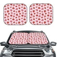 thumbnail image 1 of Daiia Hand Drawn Strawberry 2PCS Car Windshield Sun Shade, Foldable Sun Shield for Car Front Window, Auto Sun Blocker Visor Protector Universal for Truck SUV Pickup-Medium, 1 of 7