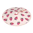 thumbnail image 1 of Daiia Hand Drawn Strawberry Drawing Merry Christmas Tree Skirt , Xmas Large Lace-up Tree Skirt, Santa Snowflakes Rustic Home Decorations New Year Party Farmhouse Decor-36", 1 of 7