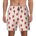 thumbnail image 1 of Daiia Hand Drawn Strawberry Mens Swim Trunks Swim Shorts Quick Dry Swim Shorts with Mesh Lining Pockets-Large, 1 of 9