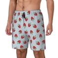 thumbnail image 1 of Daiia Hand Drawn Strawberry Mens Swim Trunks Swim Shorts Quick Dry Swim Shorts with Mesh Lining Pockets-X-Large, 1 of 9