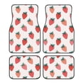 thumbnail image 1 of Daiia Hand Drawn Strawberry Printed Car Floor Mats Set of 4, Durable Non Slip Auto Floor Carpet, Car Interior Carpets Proof Foot Pads Anti-Slip Cushion Automoetive Accessories, 1 of 6