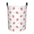thumbnail image 1 of Daiia Hand Drawn Strawberry Round Laundry Basket with Handles Thickened Waterproof Circular hamper,Dirty Clothes Storage Basket for Bedroom,Bathroom,College Dorm-Medium, 1 of 8