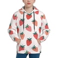thumbnail image 1 of Daiia Hand Drawn Strawberry for Boys Fashion Hoodies & Sweatshirts with Kangaroo Pocket,Hooded Sweatshirt for Kid, Breathable& Moisture Wicking-Large, 1 of 6