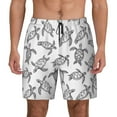 thumbnail image 1 of Daiia Hand Drawn Turtle Mens Swim Trunks Swim Shorts Quick Dry Swim Shorts with Mesh Lining Pockets-Medium, 1 of 9