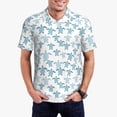 thumbnail image 1 of Daiia Hand Drawn Turtle Pattern Men’s Polo Shirts,Solid Deck Shirt,Classic Fit, Breathable Cotton Polo for Casual and Sport Wear-3X-Large, 1 of 9