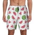 thumbnail image 1 of Daiia Hand Drawn Watermelon Mens Swim Trunks Swim Shorts Quick Dry Swim Shorts with Mesh Lining Pockets-Medium, 1 of 9