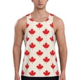 thumbnail image 1 of Daiia Happy Canada Day Printed Men's Quick Dry Fit Muscle Tank Top Slim-Fit Tank Workout Tank Top Lightweight Sports Tank Top-Large, 1 of 7