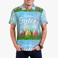 thumbnail image 1 of Daiia Happy Easter Pattern Men’s Polo Shirts,Solid Deck Shirt,Classic Fit, Breathable Cotton Polo for Casual and Sport Wear-Small, 1 of 7