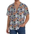 thumbnail image 1 of Daiia Happy Halloween Men's Linen Shirts Short Sleeve Casual Shirts Button Down Shirt for Men Beach Summer Wedding Shirt-3X-Large, 1 of 6