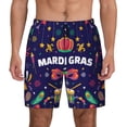 thumbnail image 1 of Daiia Happy Mardi Gras Mens Swim Trunks Swim Shorts Quick Dry Swim Shorts with Mesh Lining Pockets-Medium, 1 of 9