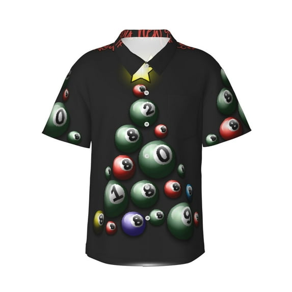 Daiia Happy New Year1 Hawaiian Shirt for Men Gentle Cotton Regular Short Sleeve Casual-XX-Large
