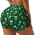 thumbnail image 1 of Daiia Happy St. Patrick's Day Pattern Women's Workout Shorts Biker Shorts - High Waisted Workout Spandex Tummy Control Gym Running Yoga Shorts-X-Large, 1 of 8