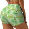 thumbnail image 1 of Daiia Happy St. Patrick's Day Pattern Women's Workout Shorts Biker Shorts - High Waisted Workout Spandex Tummy Control Gym Running Yoga Shorts-XX-Large, 1 of 8