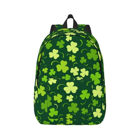 Daiia Happy St. Patrick's day Vintage Canvas Backpack for Men and Women ,Hiking Backpack,Travel Laptop Bag for School,Large Capacity Backpack