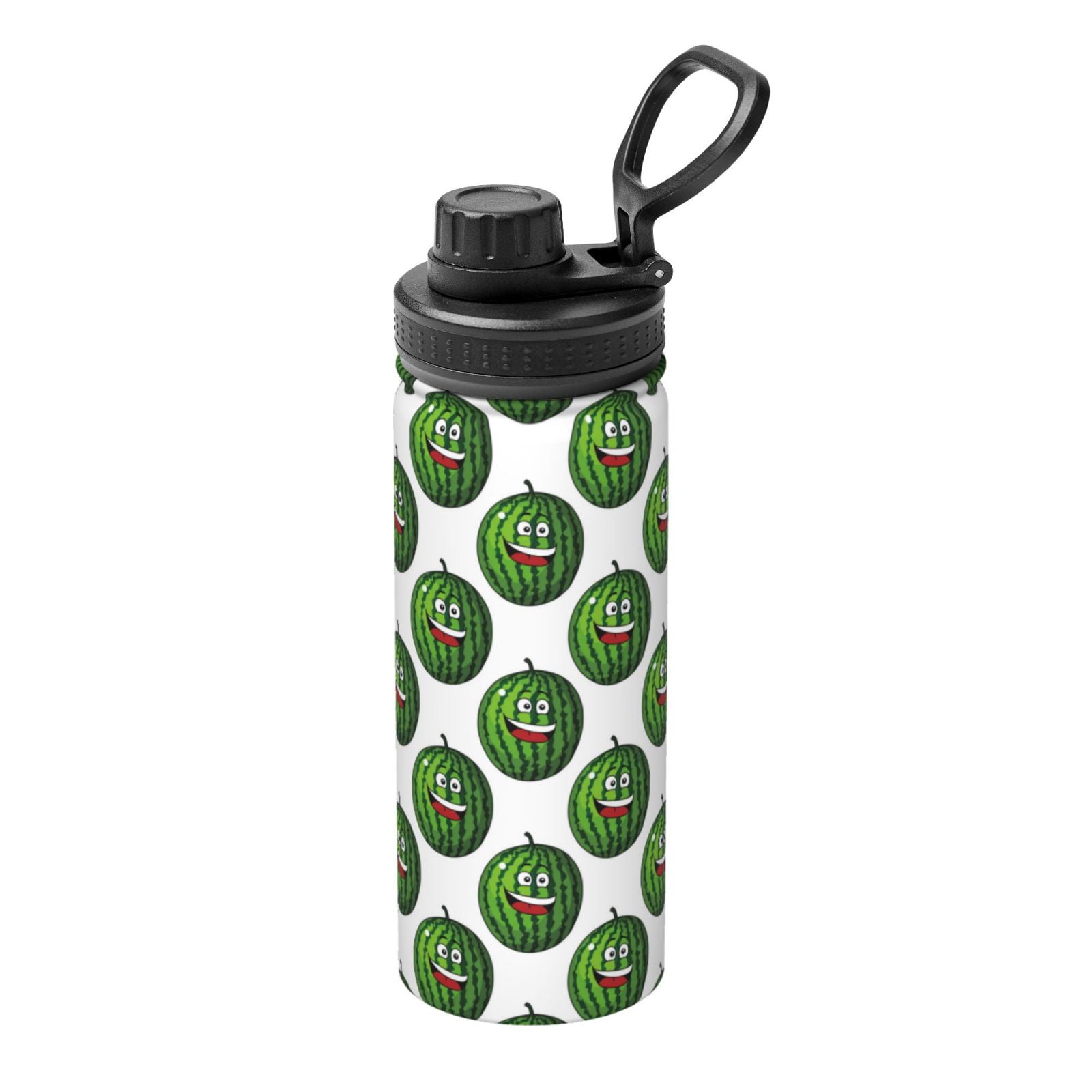 Library Bookshelf Design 18 Oz Insulated Stainless Steel Water Bottle - Double-Wall, Leak-Proof Lid For Sports & Outdoor