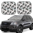 thumbnail image 1 of Daiia Hawaii Palms 2PCS Car Windshield Sun Shade, Foldable Sun Shield for Car Front Window, Auto Sun Blocker Visor Protector Universal for Truck SUV Pickup-Small, 1 of 7