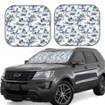 thumbnail image 1 of Daiia Hawaii Palms 2PCS Car Windshield Sun Shade, Foldable Sun Shield for Car Front Window, Auto Sun Blocker Visor Protector Universal for Truck SUV Pickup-Small, 1 of 7