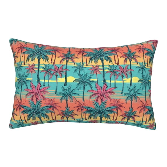 Daiia Hawaii Palms Bedding Waterproof Pillow Protector Zippered Queen – Bed Bug Proof Pillow Encasement-16"x24"