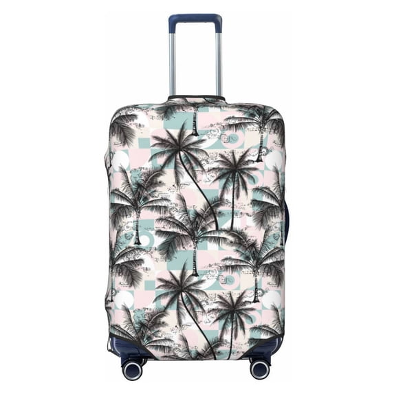 Daiia Hawaii Palms Luggage Cover, Thickened Washable Travel Luggage Covers, Elastic Unique Baggage Covers for 18-20 inch Luggage(excluding luggage)-Medium