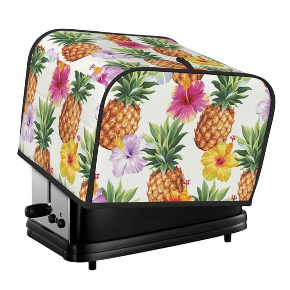 Daiia Hawaiian Pineappl Pattern 4 slice Toaster Cover, Toaster Appliance Dust-proof Cover For Kitchen Small Appliance Dust Cover and Fingerprint Protection