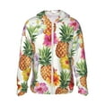 thumbnail image 1 of Daiia Hawaiian Pineappl UPF 50+ Sun Protection Hoodie Jacket Lightweight Long Sleeve Sun Shirt for Women Men with Pocket Hiking Outdoor-Small, 1 of 9