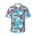 thumbnail image 1 of Daiia Hawaiian Style Hawaiian Shirt for Men Gentle Cotton Regular Short Sleeve Casual-Medium, 1 of 9