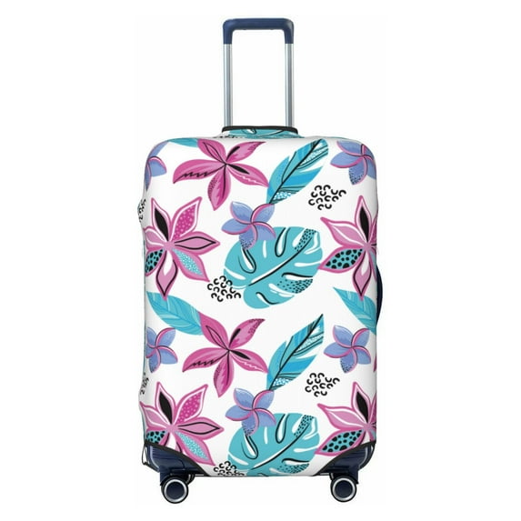 Daiia Hawaiian Style Luggage Cover, Thickened Washable Travel Luggage Covers, Elastic Unique Baggage Covers for 18-20 inch Luggage-Medium