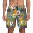 thumbnail image 1 of Daiia Hawaiian Style Mens Swim Trunks Swim Shorts Quick Dry Swim Shorts with Mesh Lining Pockets-, 1 of 9