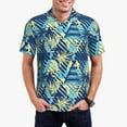 thumbnail image 1 of Daiia Hawaiian Style Pattern Men’s Polo Shirts,Solid Deck Shirt,Classic Fit, Breathable Cotton Polo for Casual and Sport Wear-Large, 1 of 7