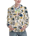 thumbnail image 1 of Daiia Hawaiian Style Pattern Women's Fashion Hoodies & Sweatshirts with Kangaroo Pocket Hooded Sweatshirt with Eye-catching Drawstrings-Small, 1 of 7