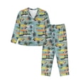 thumbnail image 1 of Daiia Hawaiian Style for Women's Long-Sleeved Pajama Set – Soft & Comfortable Sleepwear Button-Up Pajamas Cozy Lounge Wear-Medium, 1 of 7