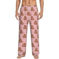 thumbnail image 1 of Daiia Heart Capybara Men's Sleep Pant with Pockets and Drawstring,Pajama Pants-Large, 1 of 9