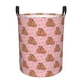 thumbnail image 1 of Daiia Heart Capybara Round Laundry Basket with Handles Thickened Waterproof Circular hamper,Dirty Clothes Storage Basket for Bedroom,Bathroom,College Dorm-Small, 1 of 8