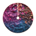 thumbnail image 1 of Daiia Heart Confetti on Glitter Drawing Merry Christmas Tree Skirt , Xmas Large Lace-up Tree Skirt, Santa Snowflakes Rustic Home Decorations New Year Party Farmhouse Decor-48", 1 of 6