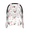 Daiia Heart Panda Pattern Car Seat Cover for Babies, Mom Nursing Covers
