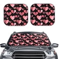 thumbnail image 1 of Daiia Hearts 2PCS Car Windshield Sun Shade, Foldable Sun Shield for Car Front Window, Auto Sun Blocker Visor Protector Universal for Truck SUV Pickup-Medium, 1 of 7
