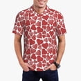 thumbnail image 1 of Daiia Hearts Pattern Men’s Polo Shirts,Solid Deck Shirt,Classic Fit, Breathable Cotton Polo for Casual and Sport Wear-3X-Large, 1 of 9