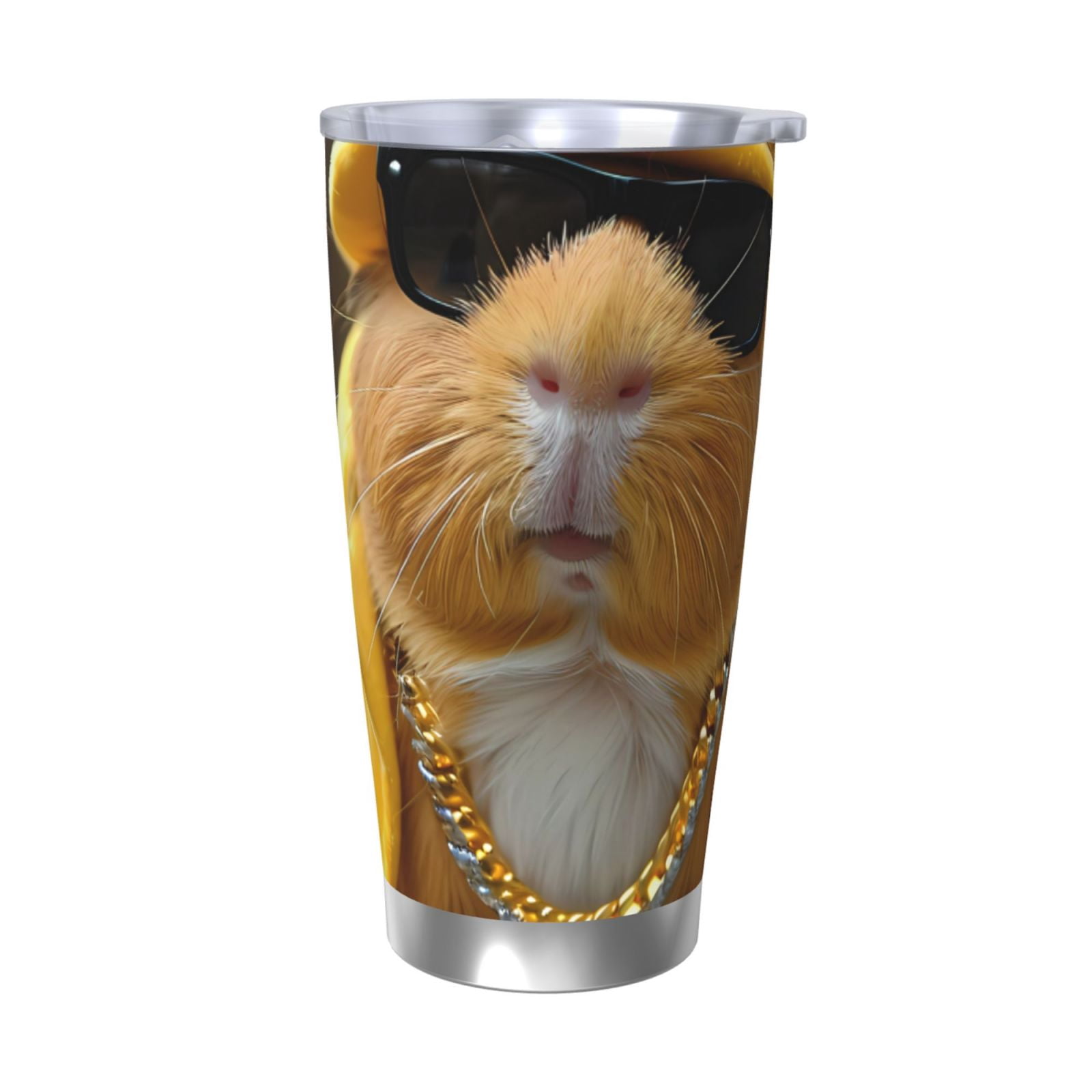 Image showcasing Daiia Heavy Metal Style Guinea Pig Printed 20oz Insulated Coffee Cup ...