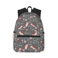 thumbnail image 1 of Daiia Hedgehogs and Flowers1 School Backpack for Men Women, Unisex Large Waterproof Bookbag Schoolbag Casual Daypack for High School/College/Teens/Travel/Work Black, 1 of 8