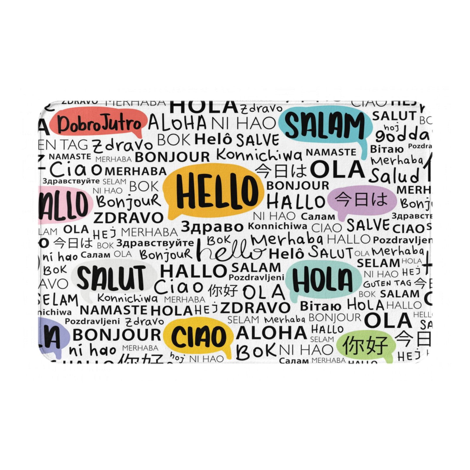 Helloworld Mat Daiia Hello Front Door Mat, Heavy Duty Durable Welcome Mat for Outdoor ...