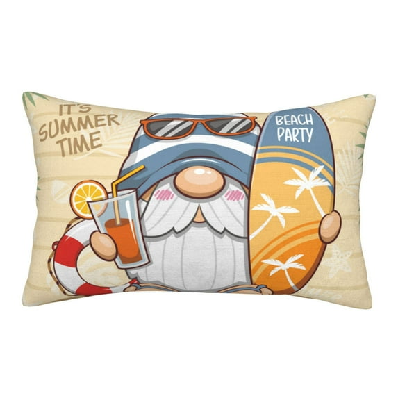 Daiia Hello Summer Cute Gnome Bedding Waterproof Pillow Protector Zippered Queen – Bed Bug Proof Pillow Encasement-14"x20"