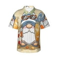 thumbnail image 1 of Daiia Hello Summer Cute Gnome Hawaiian Shirt for Men Gentle Cotton Regular Short Sleeve Casual-XX-Large, 1 of 9