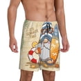 thumbnail image 1 of Daiia Hello Summer Cute Gnome Mens Woven Stretch Pajama Short,Short Pajama Pants-Large, 1 of 9