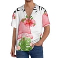 thumbnail image 1 of Daiia Hello Summer Gnome Men's Linen Shirts Short Sleeve Casual Shirts Button Down Shirt for Men Beach Summer Wedding Shirt-X-Large, 1 of 6