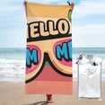 thumbnail image 1 of Daiia Hello Summer Pattern Quick Dry Towel, Super Absorbent Travel Towel with Hanging Loop & Carabiner, Lightweight Compact Fast-Drying Microfiber Towel-31.5"x63", 1 of 8