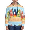 thumbnail image 1 of Daiia Hello Summer3 for Men's Fashion Hoodies & Sweatshirts with Kangaroo Pocket Hooded Sweatshirt Breathable & Moisture Wicking-Large, 1 of 7
